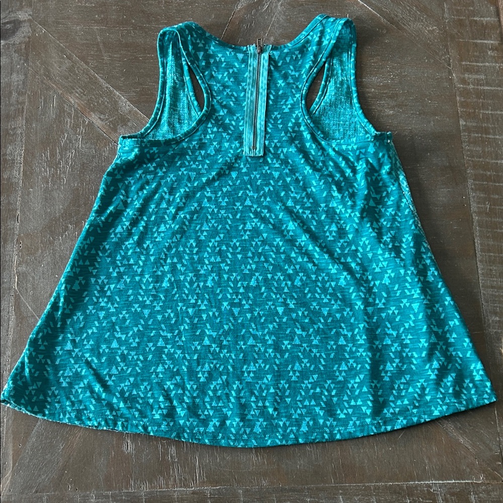 No Boundaries Teal Mosaic Racerback Tank - Picture 3 of 5